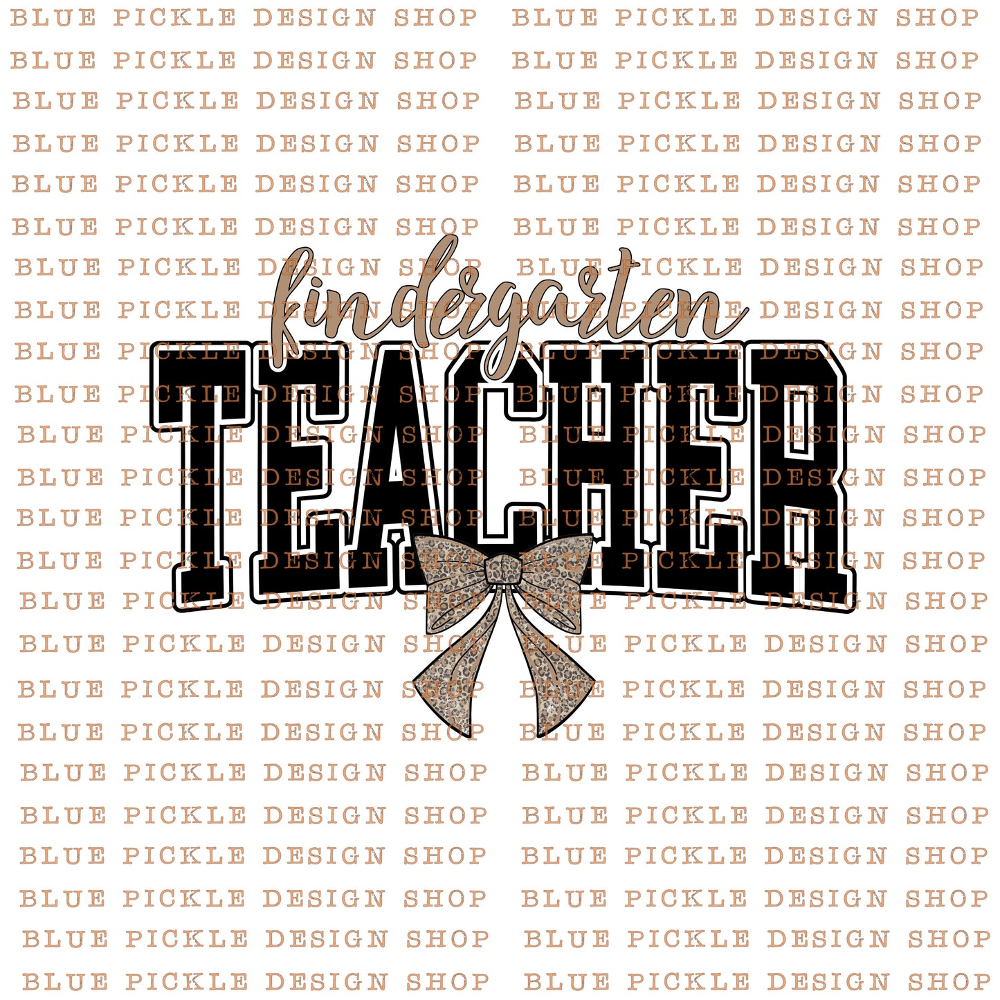 Teacher Leopard Bow - DIGITAL DESIGN- INSTANT DOWNLOAD