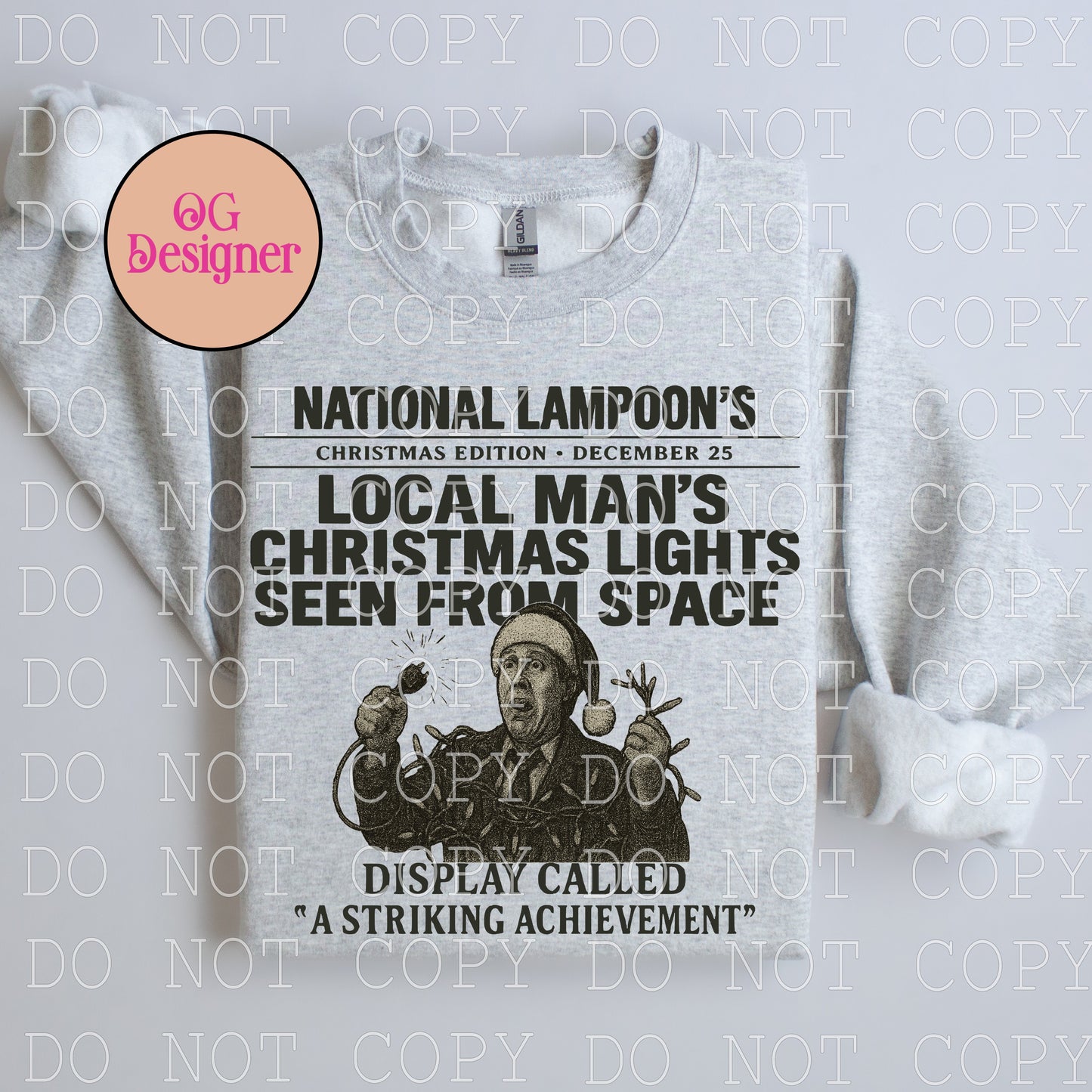 Christmas Newspaper Headlines : Lampoons Space Lights -  DIGITAL DESIGN- INSTANT DOWNLOAD