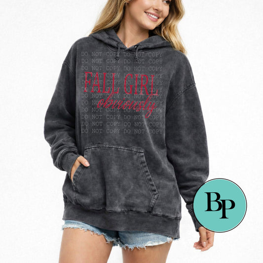 Fall Girl, Obviously Vintage Raglan Hoodie
