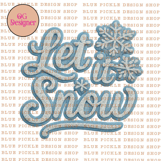Let It Snow -  DIGITAL DESIGN- INSTANT DOWNLOAD