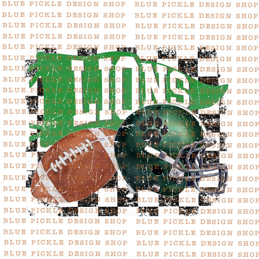 Lions Football - Green - DIGITAL DESIGN