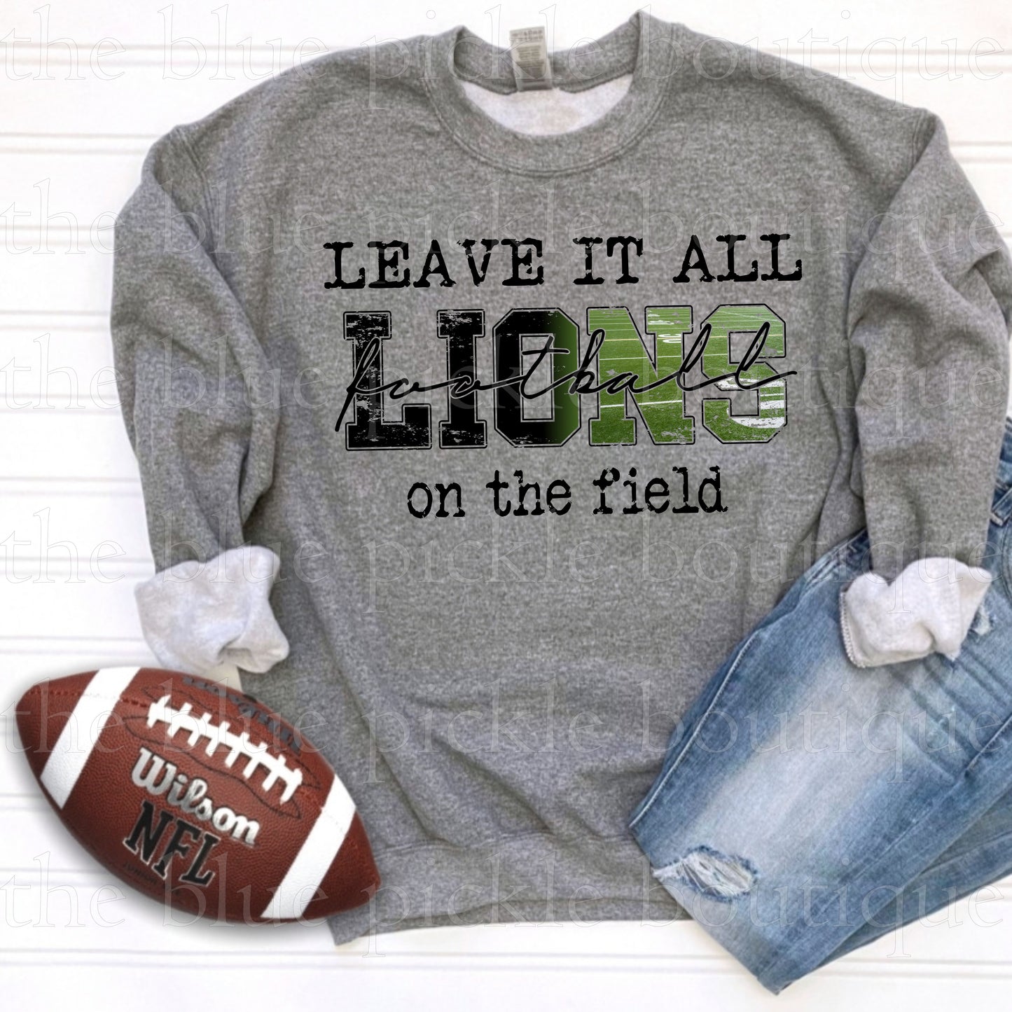 Custom "Leave It All On The Field" Mascot Football tee