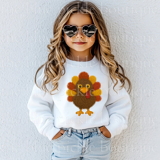 YOUTH - Mama's lil' Turkey - faux *FAKE* yarn