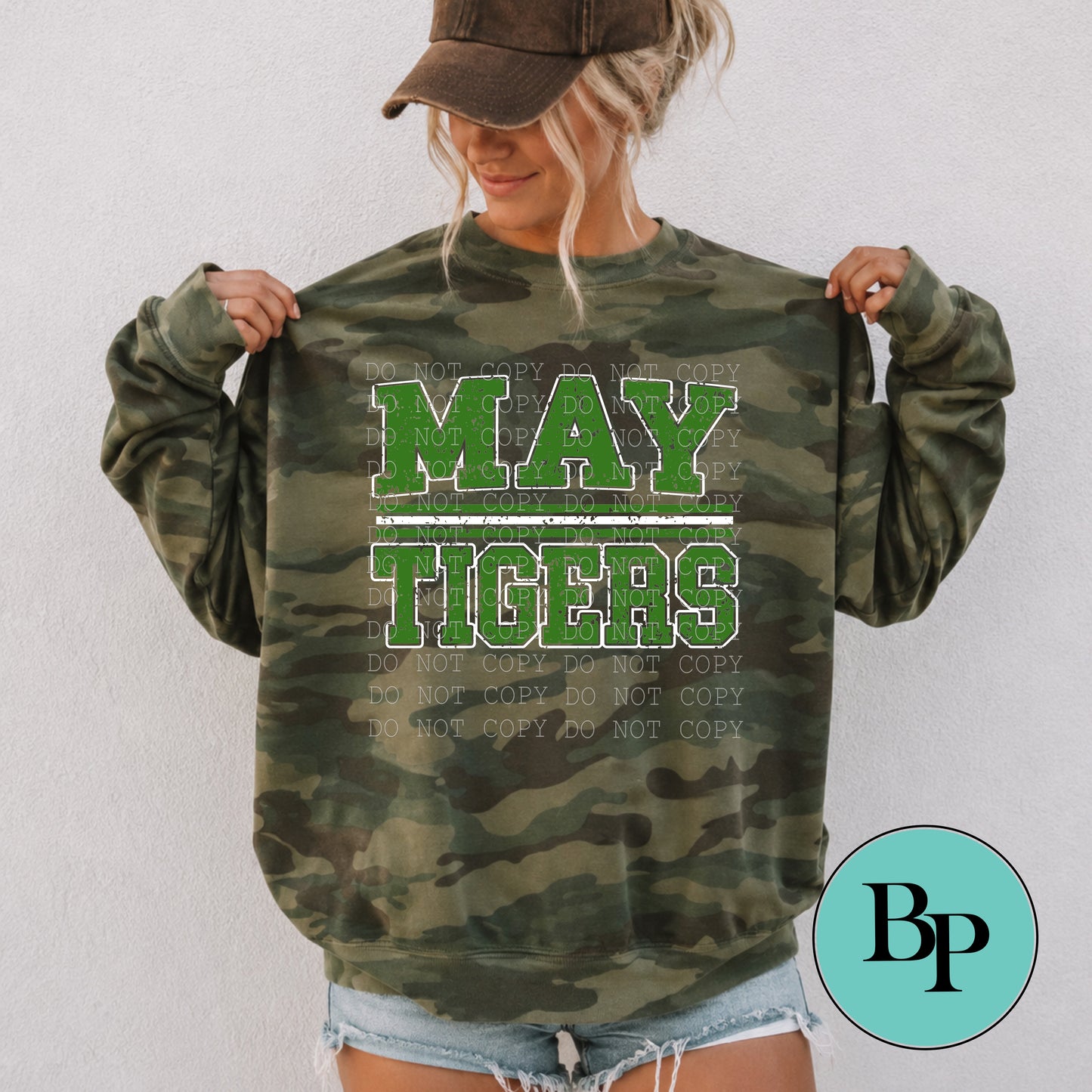 College Style School/Mascot Camo Sweatshirt