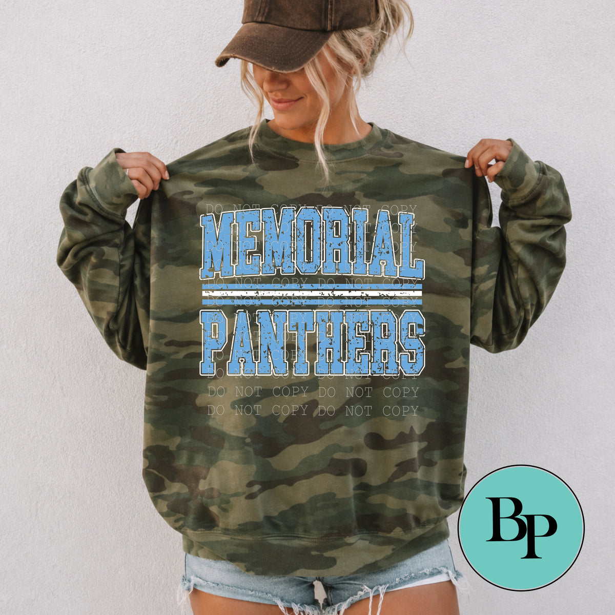 College Style School/Mascot Camo Sweatshirt