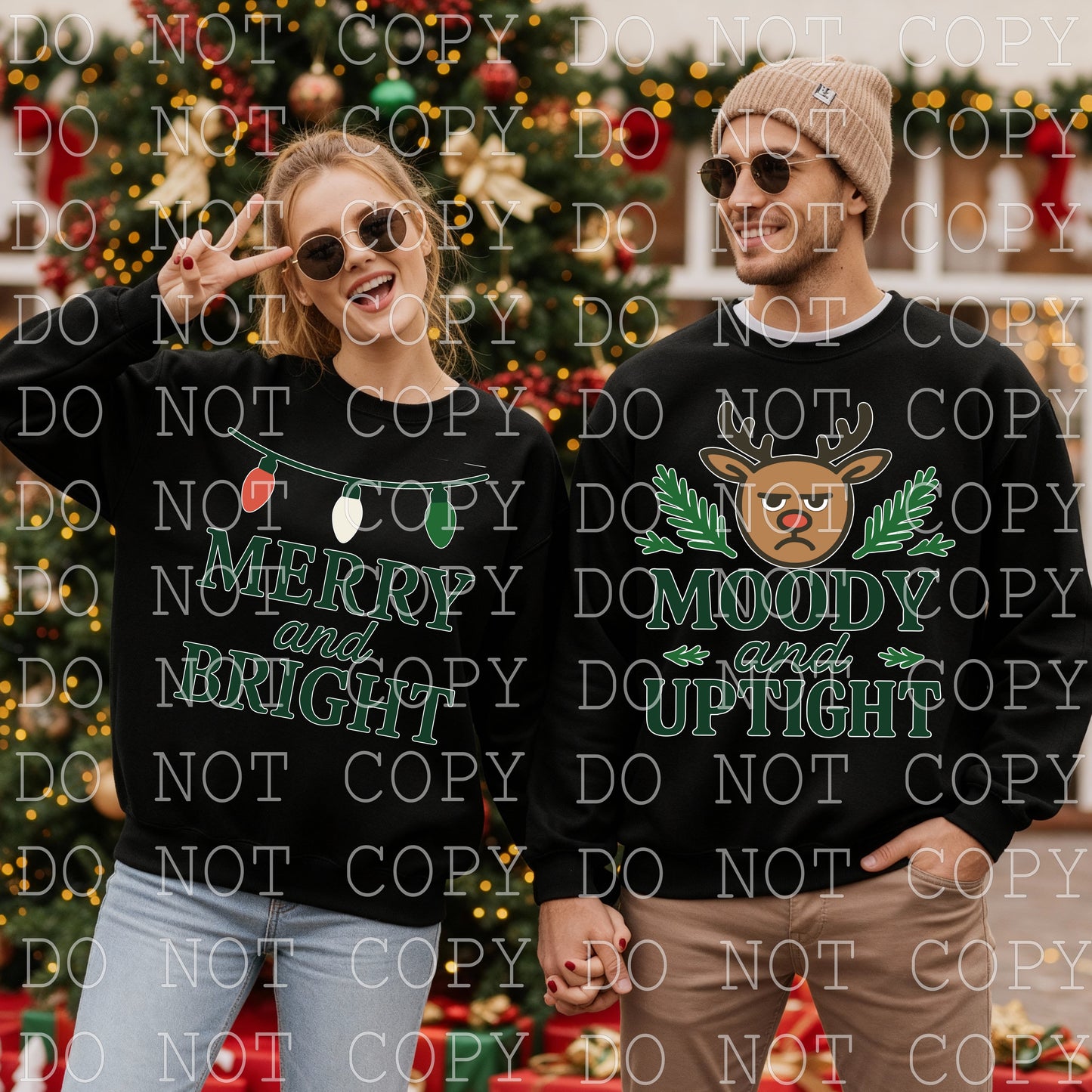 Couple Designs ~ Merry and Moody -  DIGITAL DESIGN- INSTANT DOWNLOAD