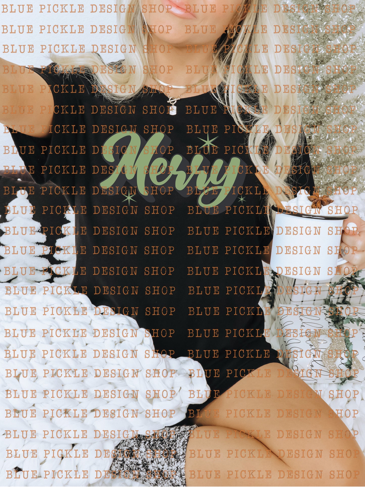 Merry Retro Design in 2 Colors - DIGITAL DESIGN- INSTANT DOWNLOAD