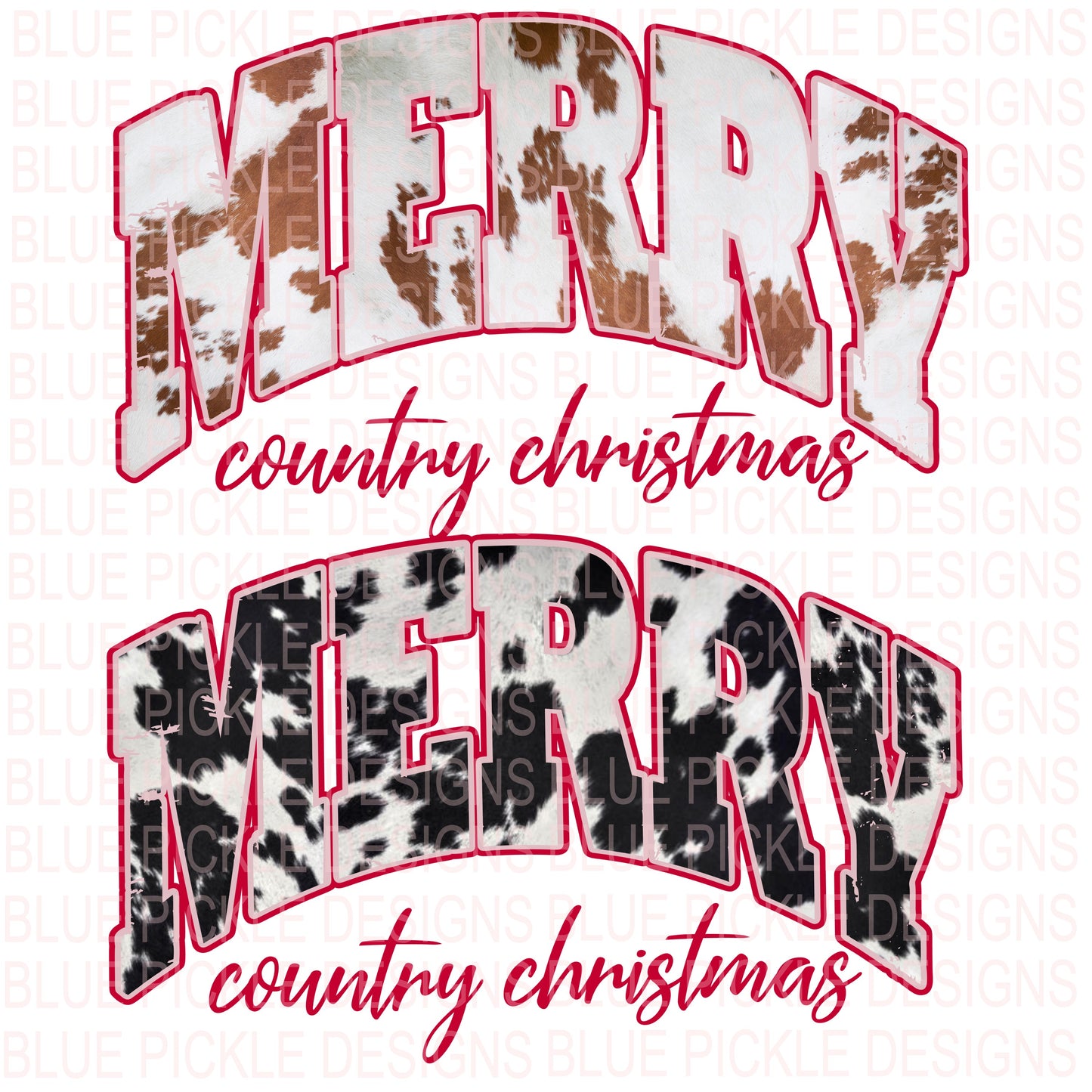 Merry Country Christmas - DIGITAL DESIGN- INSTANT DOWNLOAD