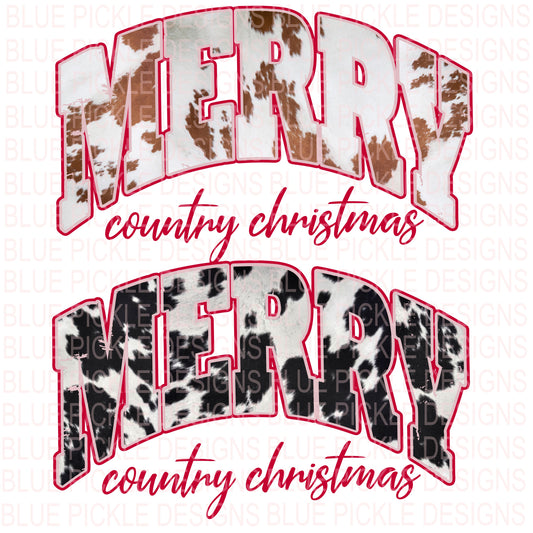 Merry Country Christmas - DIGITAL DESIGN- INSTANT DOWNLOAD