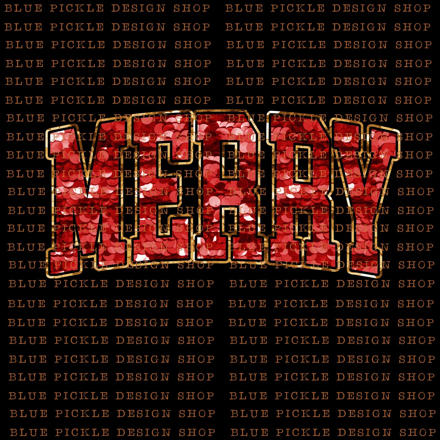 Merry Christmas (and Merry single) Faux Sequins - DIGITAL DESIGN- INSTANT DOWNLOAD
