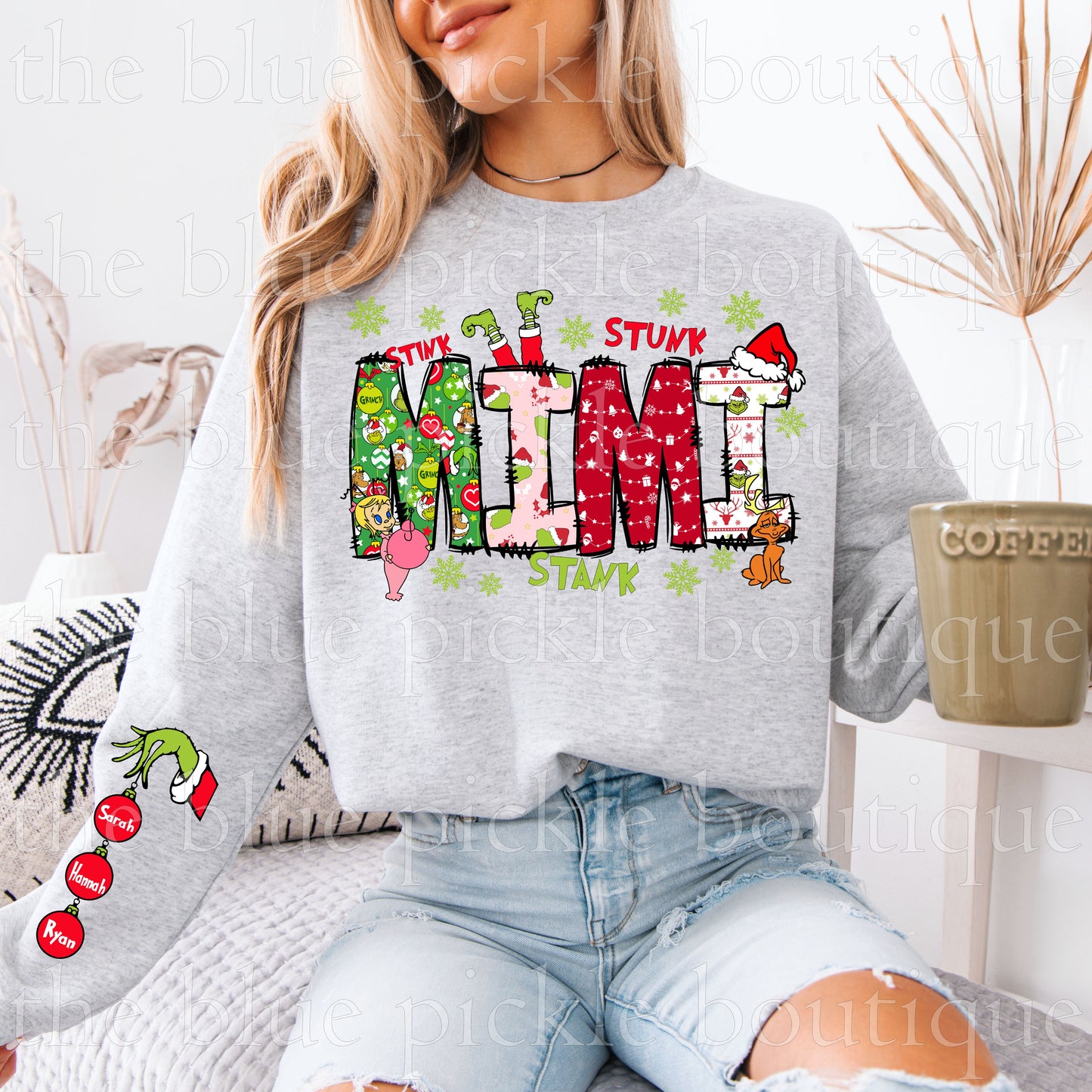 Green Santa Grandmother / Mother / Aunt shirt