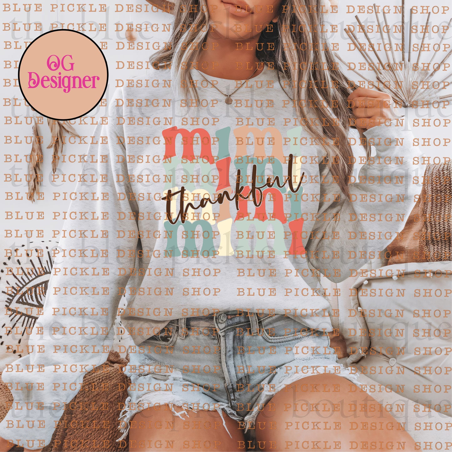 Thankful Mimi - DIGITAL DESIGN- INSTANT DOWNLOAD