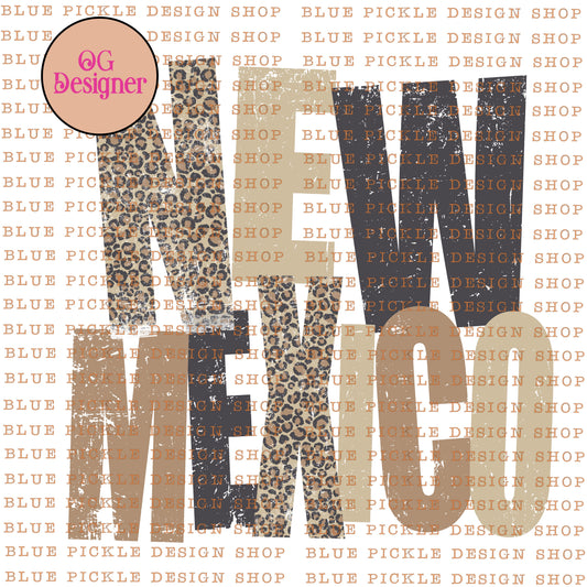 New Mexico Distressed Leopard Neutrals - DIGITAL DESIGN