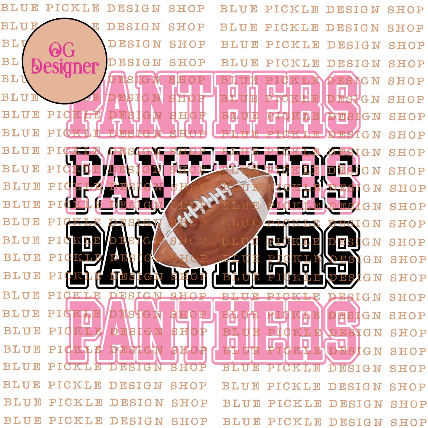 CUSTOM Pink Mascot for October Football - DIGITAL DESIGN