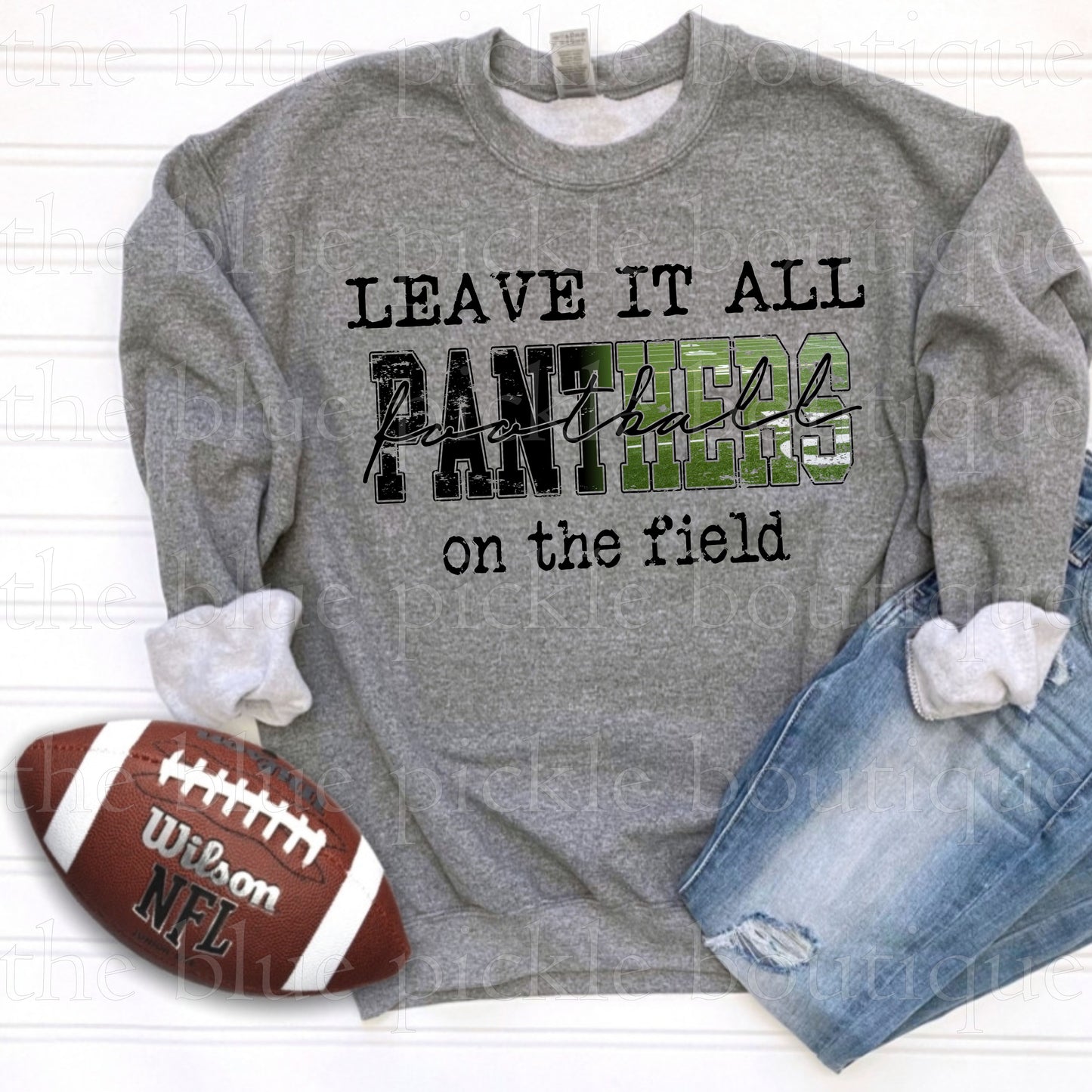 Custom "Leave It All On The Field" Mascot Football tee