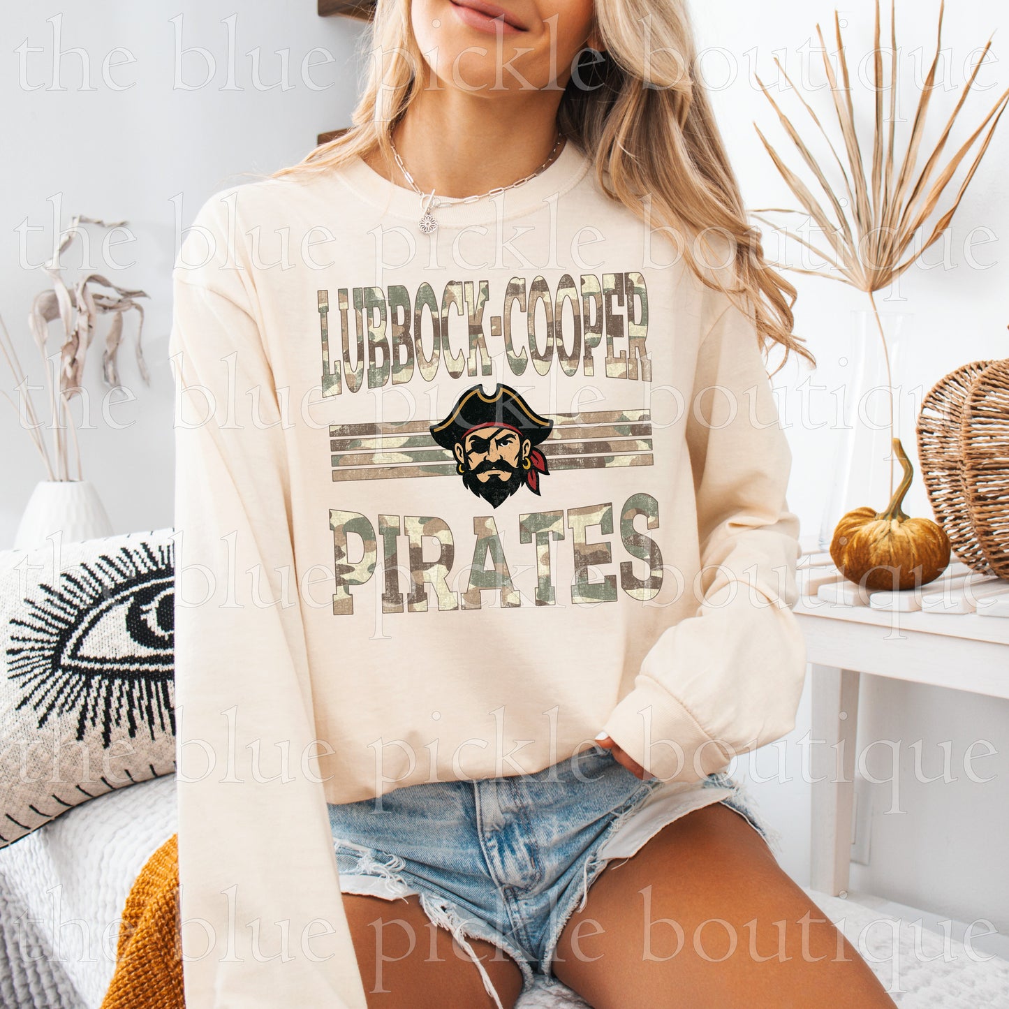 School/Town Camo Mascot Tees