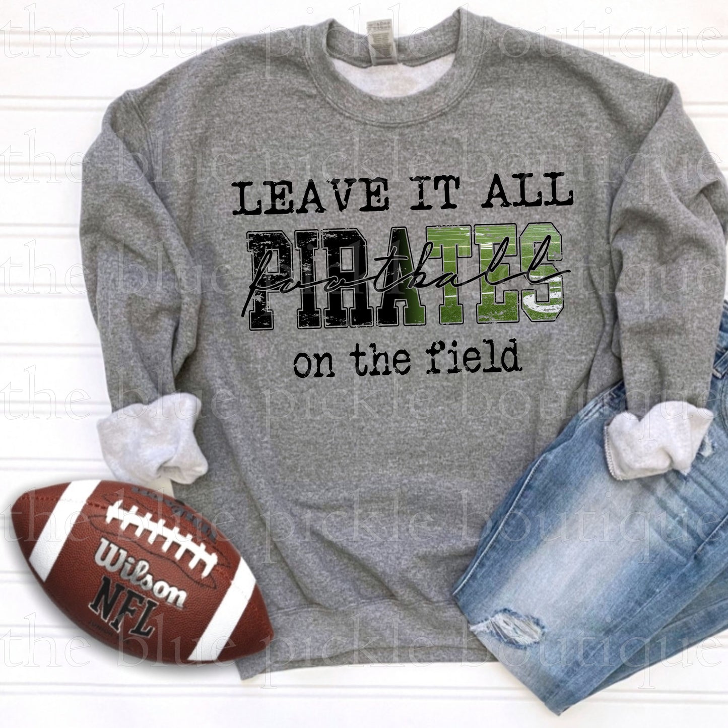 Custom "Leave It All On The Field" Mascot Football tee