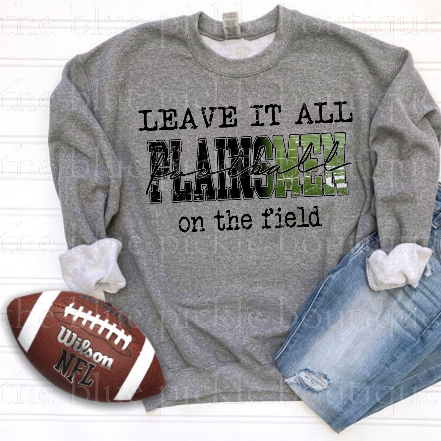 Custom "Leave It All On The Field" Mascot Football tee