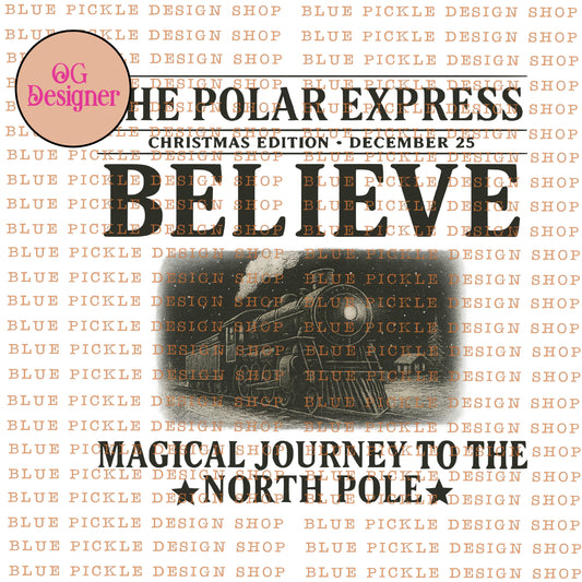 Christmas Newspaper Headlines : Polar Express  -  DIGITAL DESIGN- INSTANT DOWNLOAD