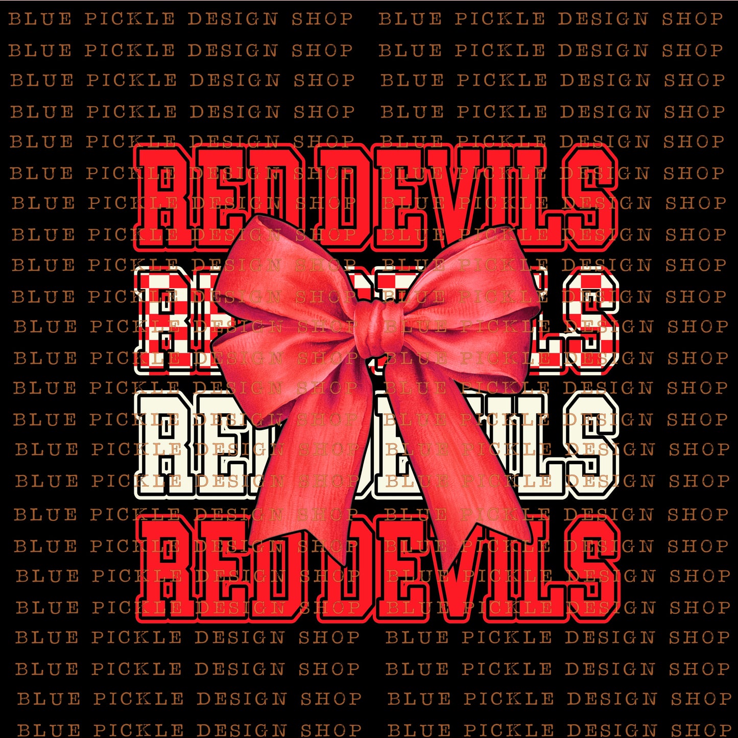 Red Devils - Red  - DIGITAL DESIGN - INSTANT DOWNLOAD