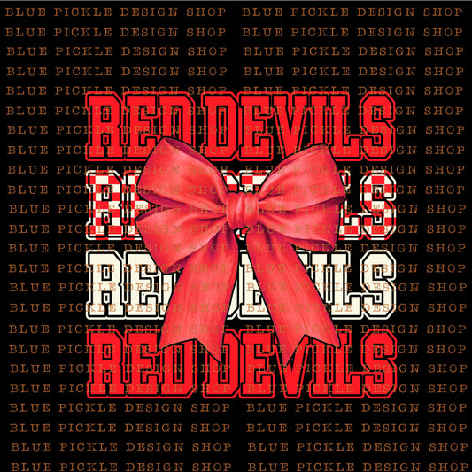 Red Devils - Red  - DIGITAL DESIGN - INSTANT DOWNLOAD