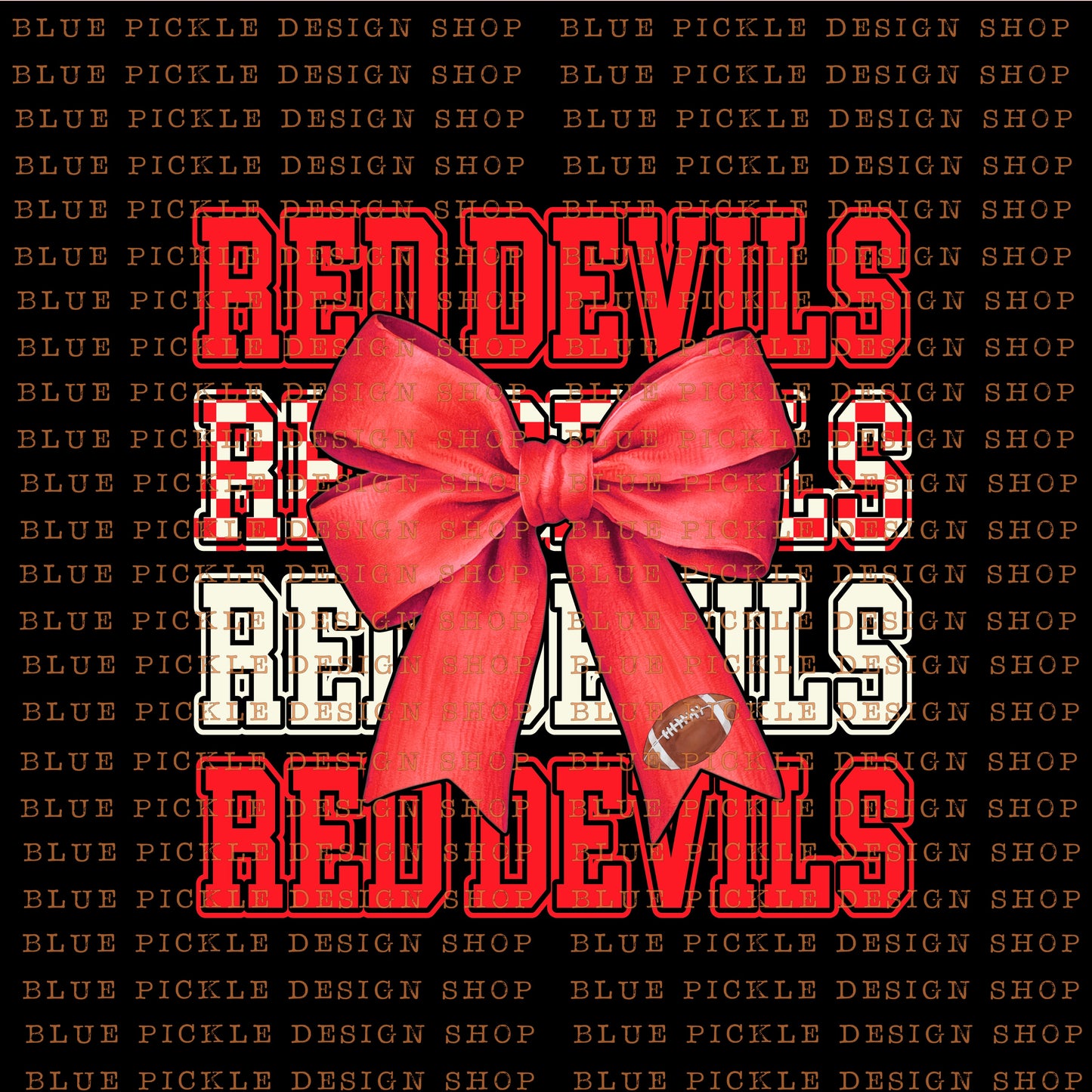 Red Devils - Red  - DIGITAL DESIGN - INSTANT DOWNLOAD