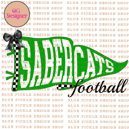 Sabercats Pennant Flag - Green - DIGITAL DESIGN- INSTANT DOWNLOAD