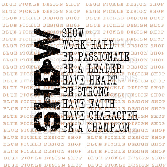 Show Livestock - Cow - DIGITAL DESIGN