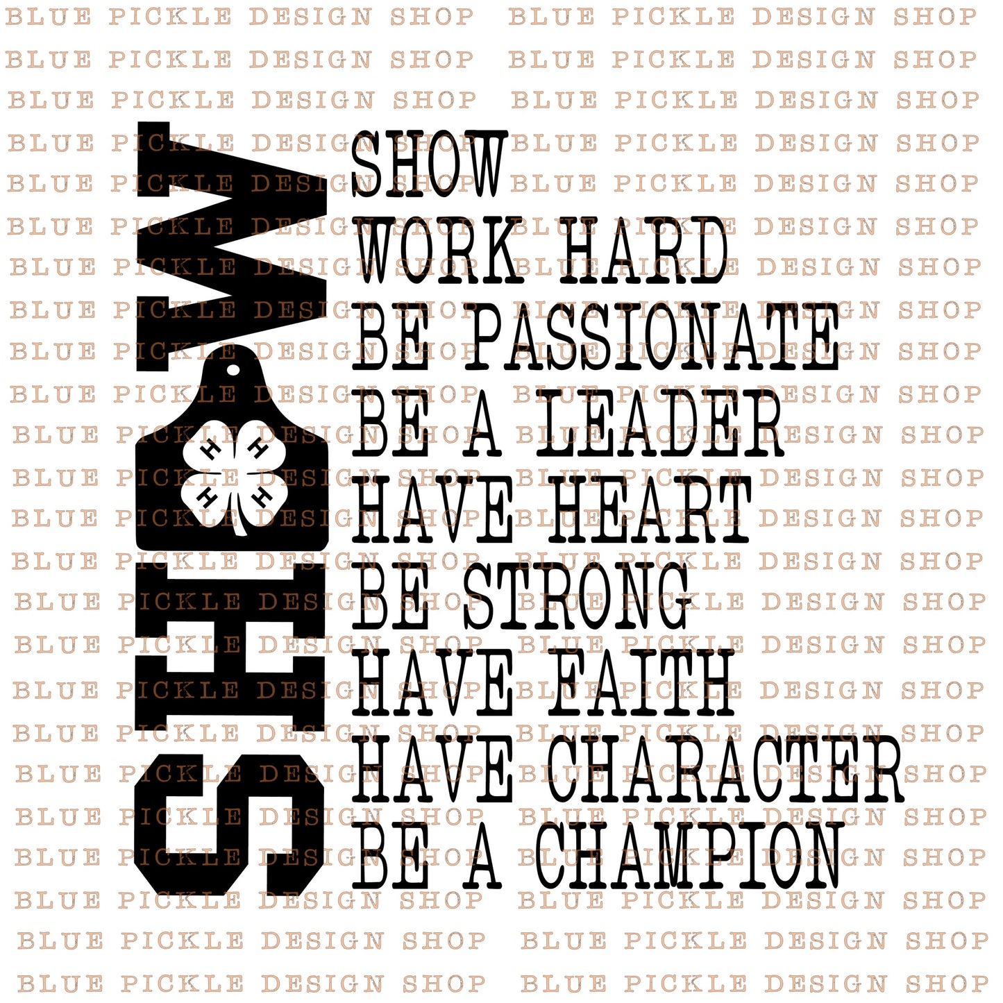 Show Livestock - 4H - DIGITAL DESIGN