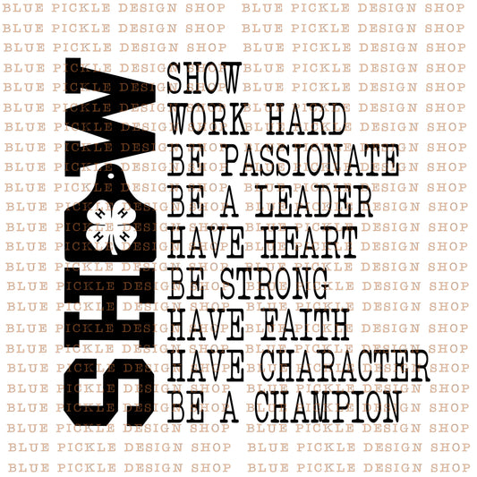 Show Livestock - 4H - DIGITAL DESIGN