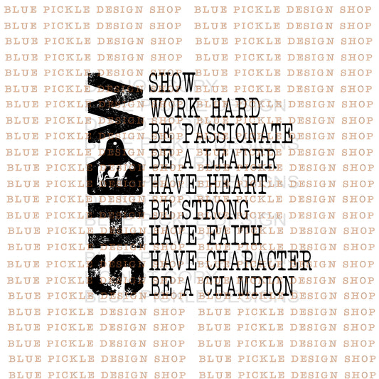 Show Livestock - DAIRY Cow - DIGITAL DESIGN