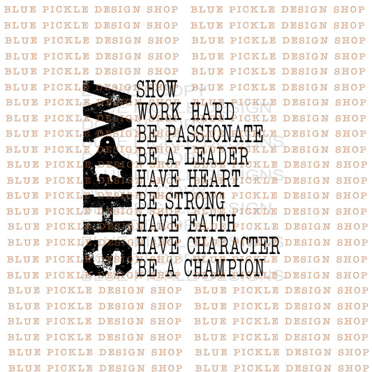 Show Livestock - Pig - DIGITAL DESIGN