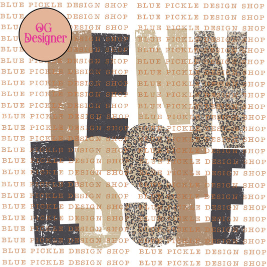 Tennessee Distressed Leopard Neutrals - DIGITAL DESIGN
