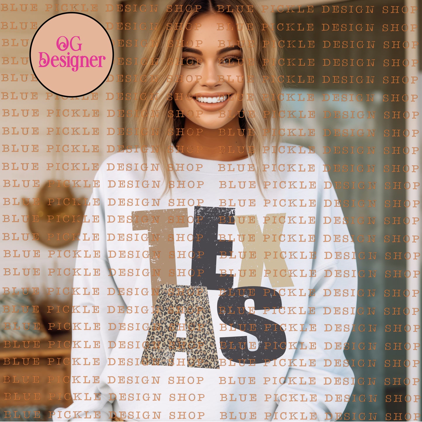 Texas Distressed Leopard Neutrals - DIGITAL DESIGN