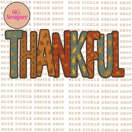 Thankful (Rustic) -  DIGITAL DESIGN- INSTANT DOWNLOAD