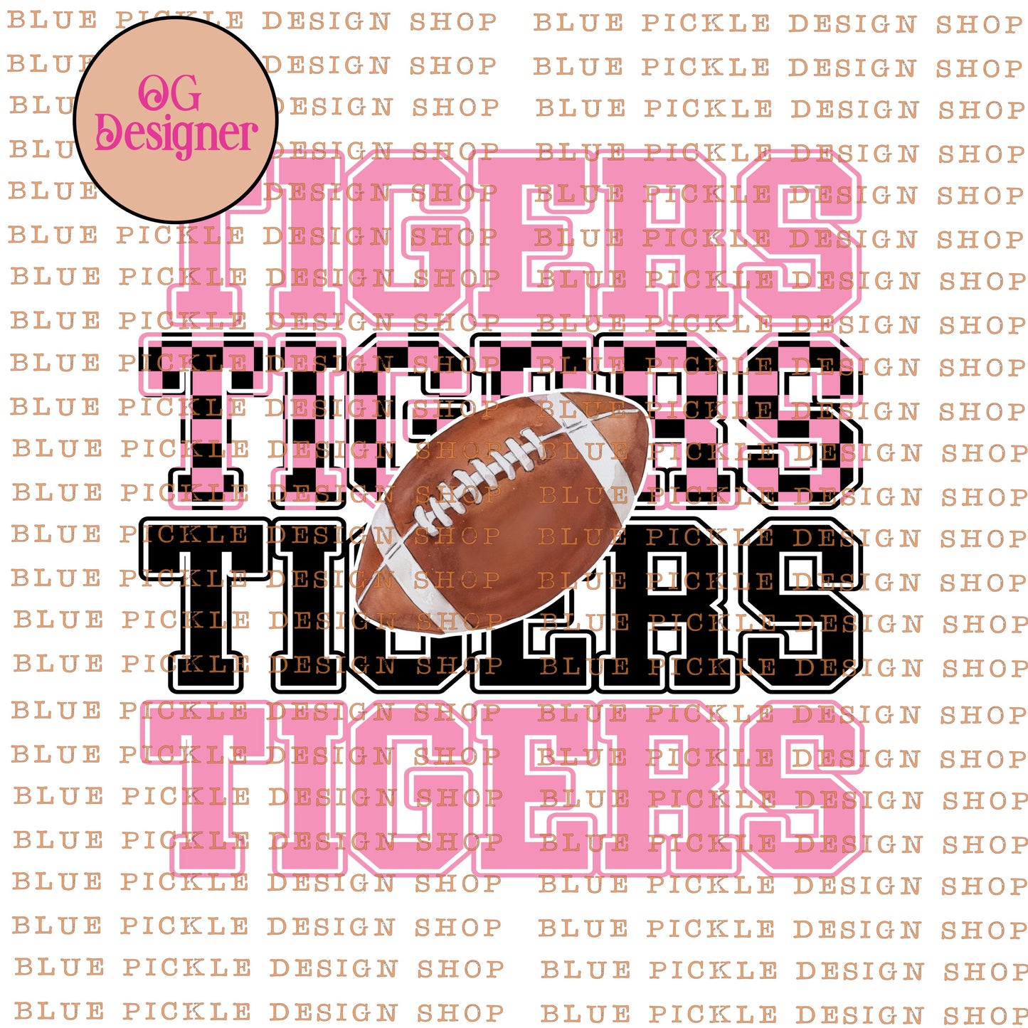 CUSTOM Pink Mascot for October Football - DIGITAL DESIGN