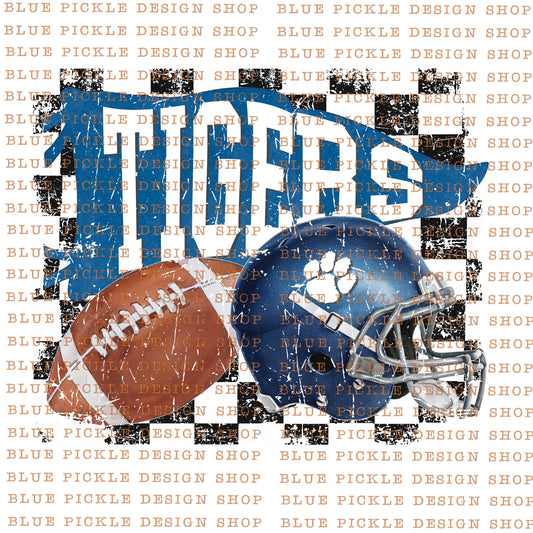 Tigers Football - Blue - DIGITAL DESIGN