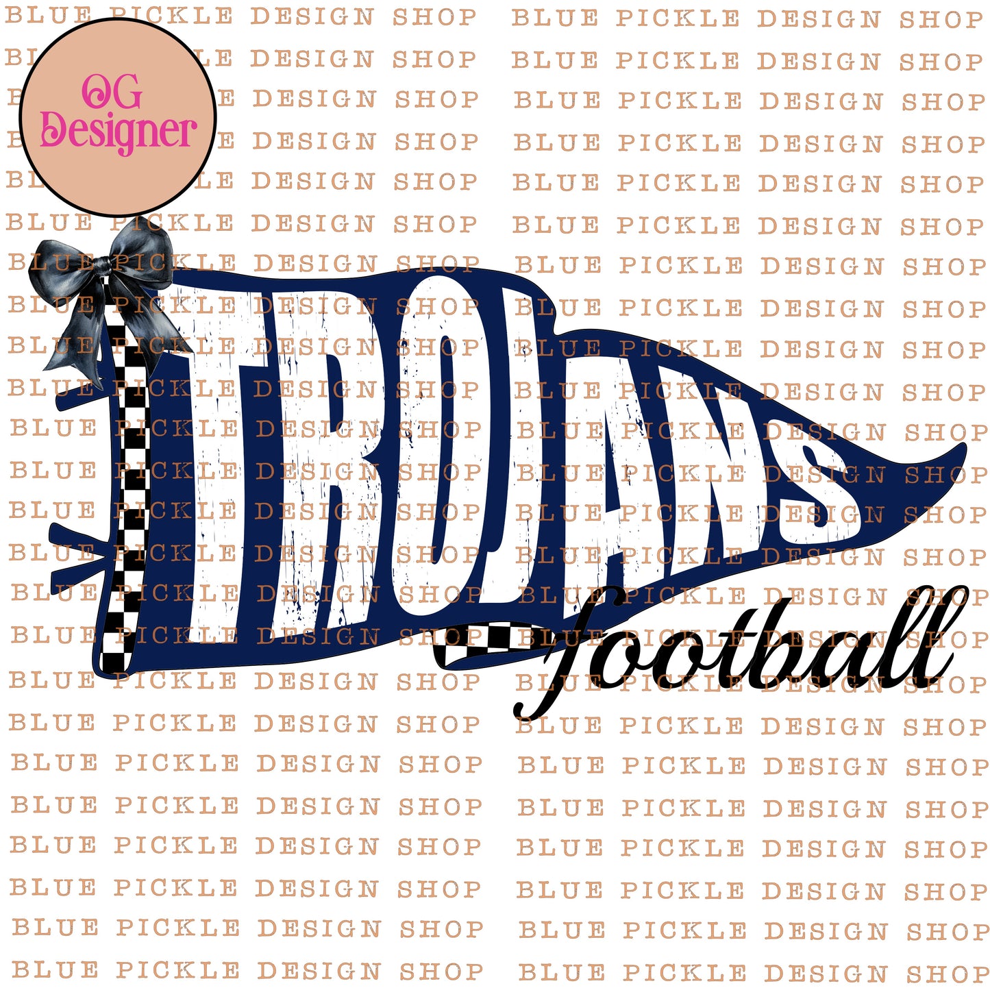CUSTOM Pennant Mascot - DIGITAL DESIGN