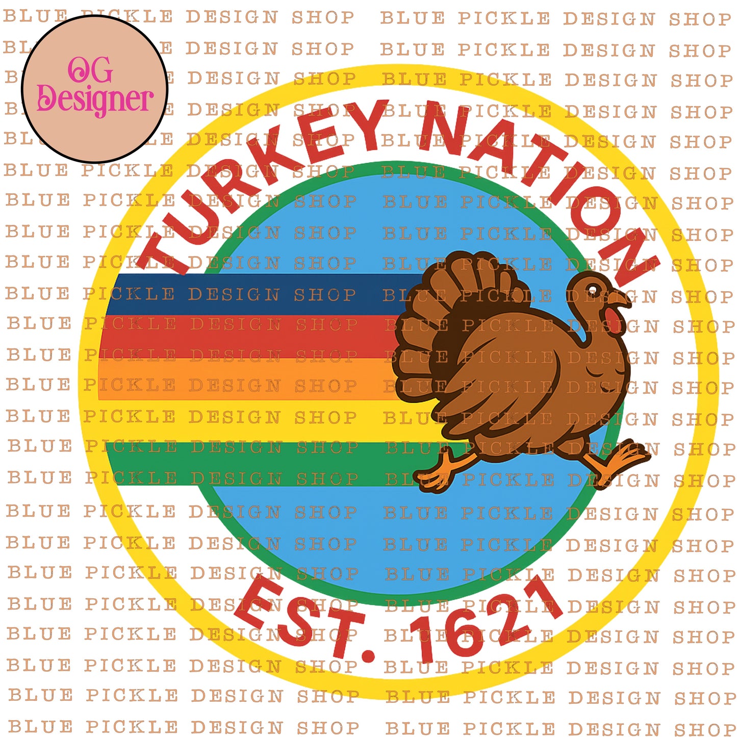 Turkey Nation (turkey trot) - 2 DESIGNS -  DIGITAL DESIGN- INSTANT DOWNLOAD