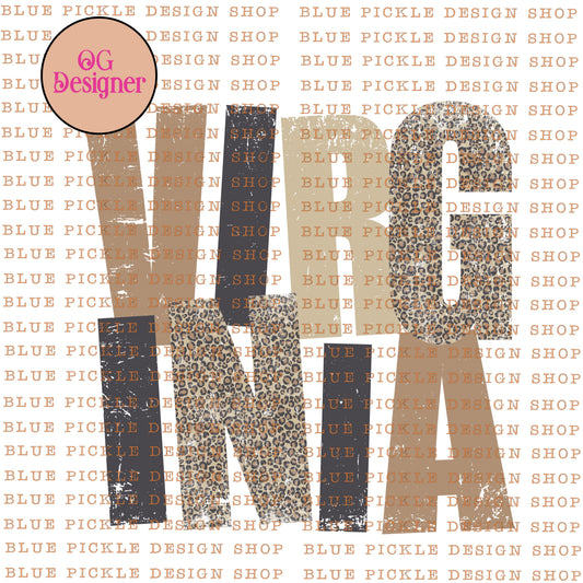 Virginia Distressed Leopard Neutrals - DIGITAL DESIGN