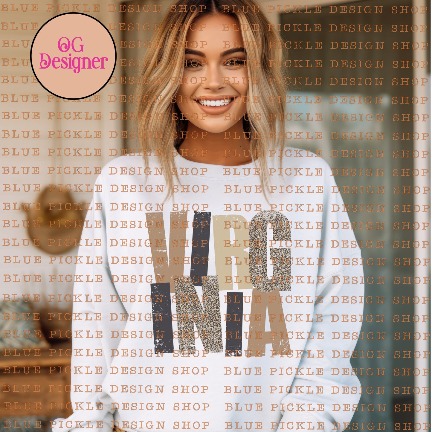 Virginia Distressed Leopard Neutrals - DIGITAL DESIGN