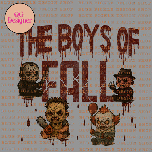 The Boys Of Fall Halloween distressed  -  DIGITAL DESIGN- INSTANT DOWNLOAD