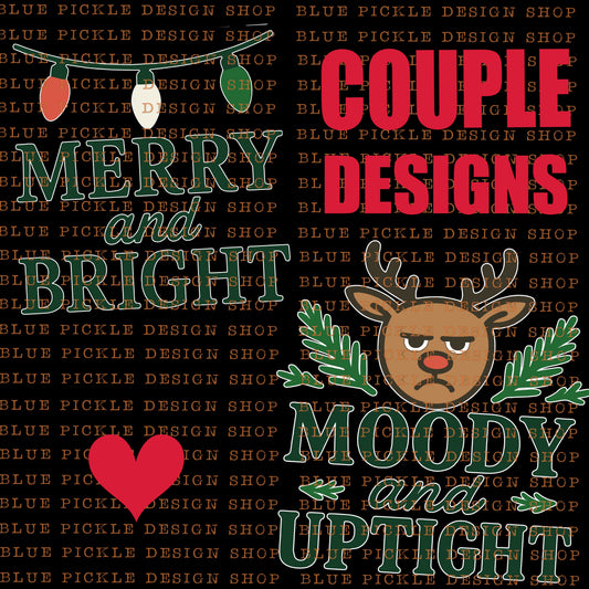 Couple Designs ~ Merry and Moody -  DIGITAL DESIGN- INSTANT DOWNLOAD