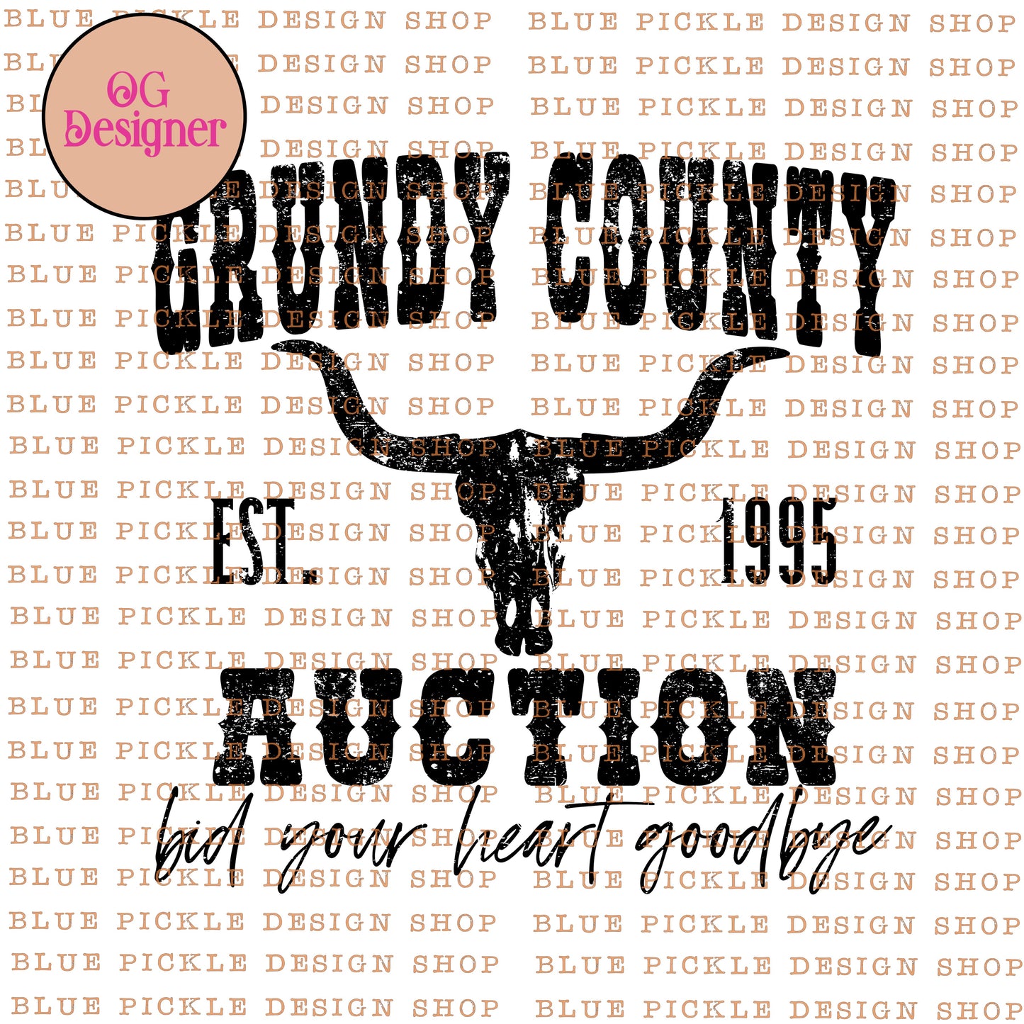 Grundy County Auction - DIGITAL DESIGN- INSTANT DOWNLOAD