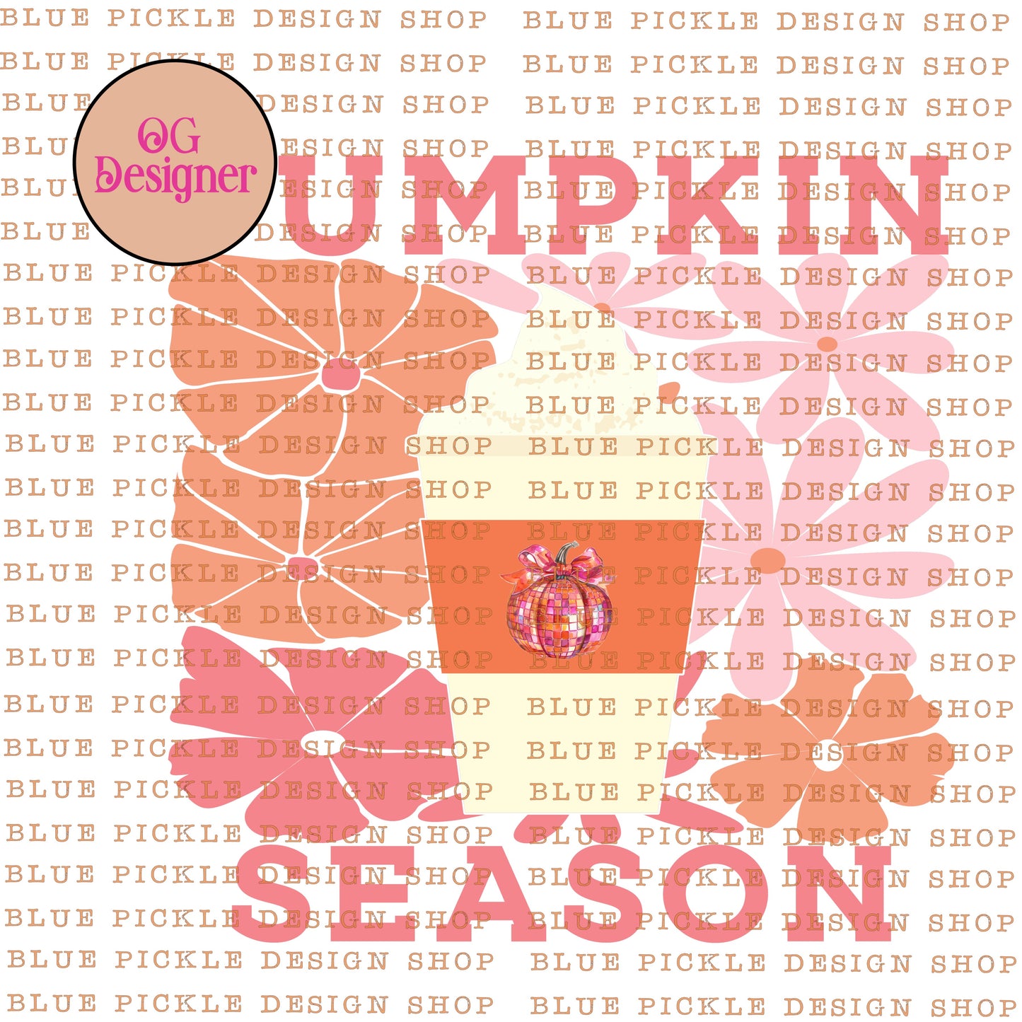 Pumpkin season Latte - DIGITAL DESIGN- INSTANT DOWNLOAD