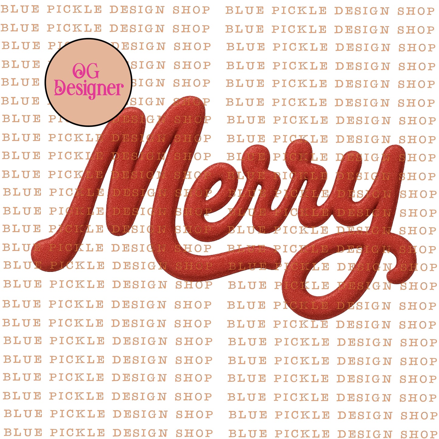 Merry Bubble Letters-  DIGITAL DESIGN- INSTANT DOWNLOAD