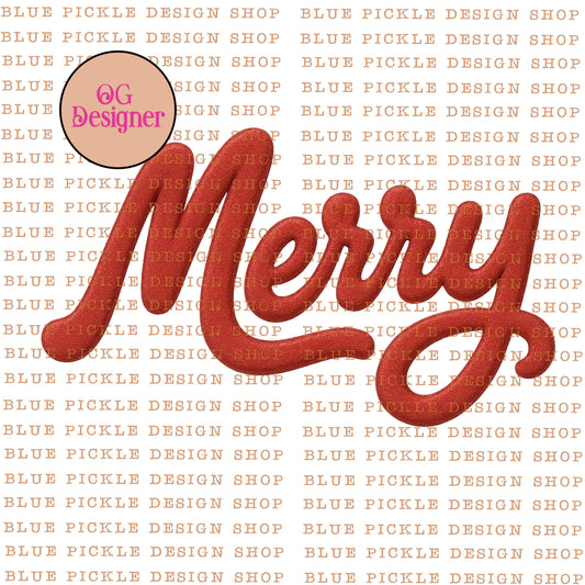 Merry Bubble Letters-  DIGITAL DESIGN- INSTANT DOWNLOAD
