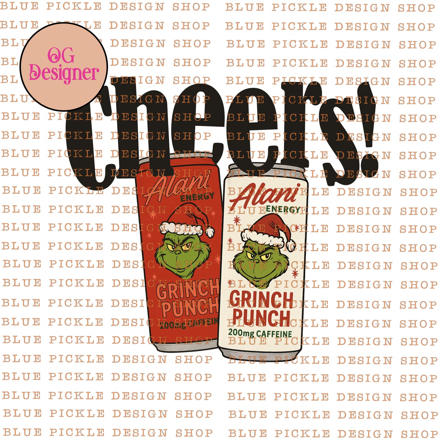 Christmas Energy Drink -  DIGITAL DESIGN- INSTANT DOWNLOAD
