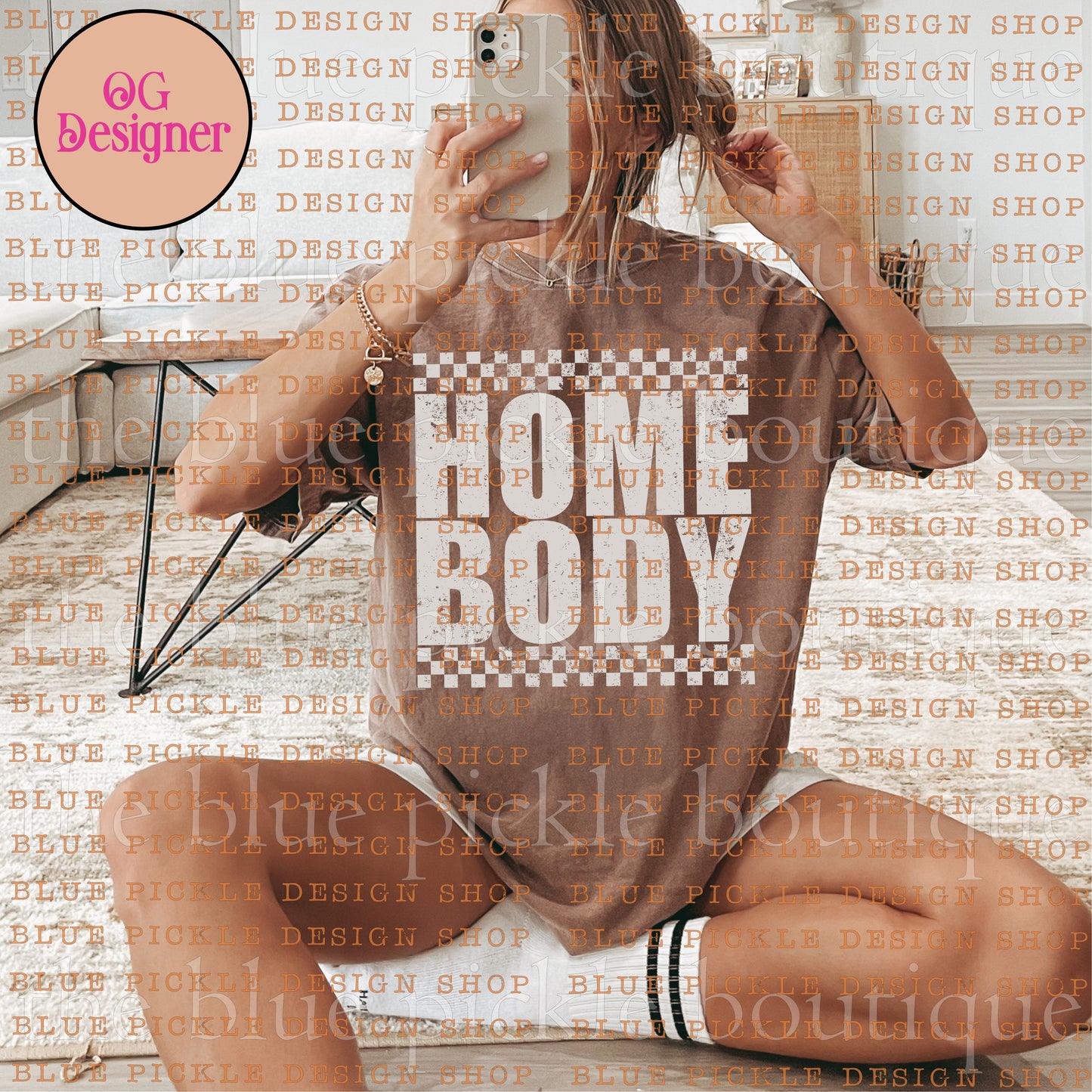 Homebody Checkered -  DIGITAL DESIGN- INSTANT DOWNLOAD
