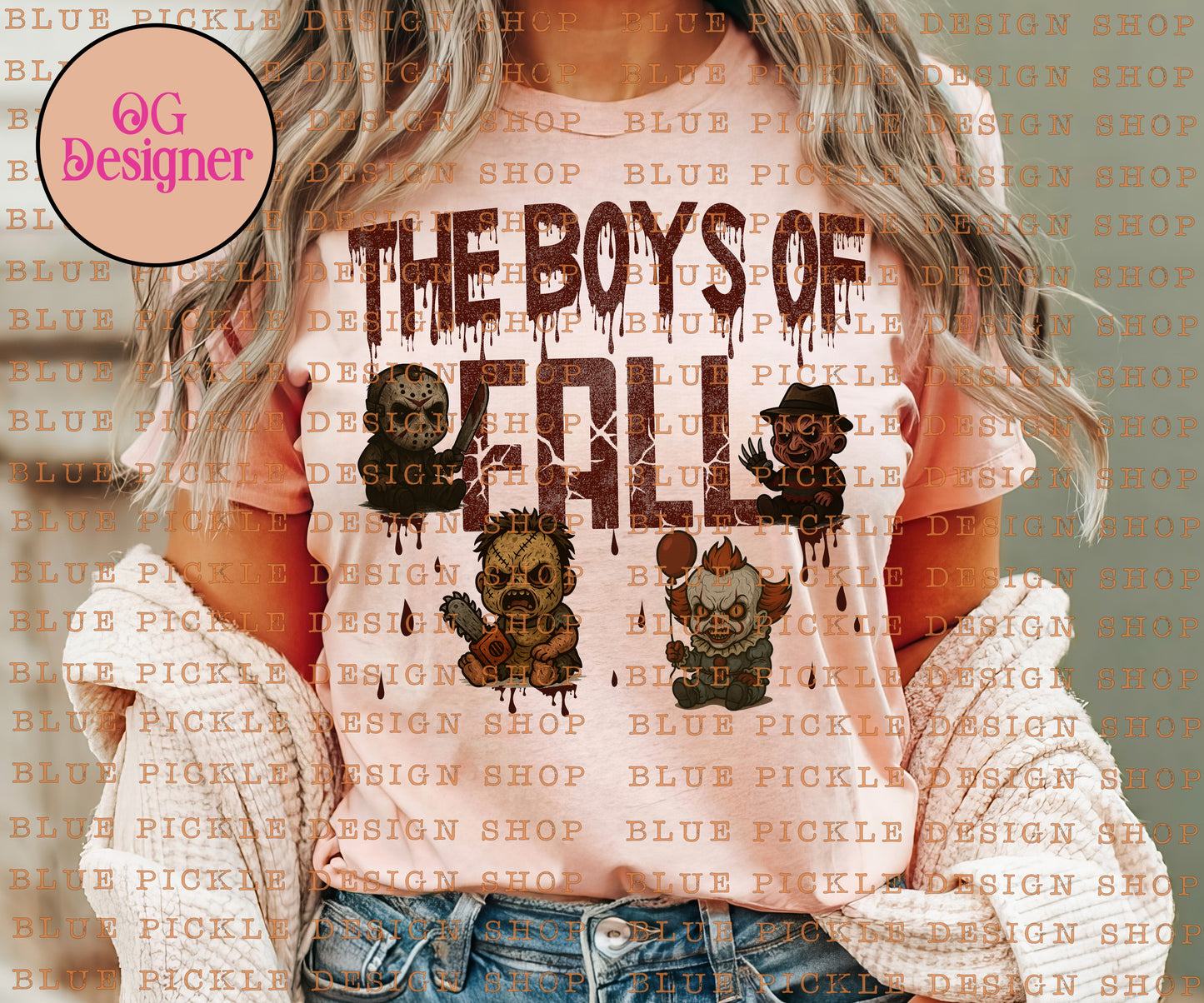The Boys Of Fall Halloween distressed  -  DIGITAL DESIGN- INSTANT DOWNLOAD